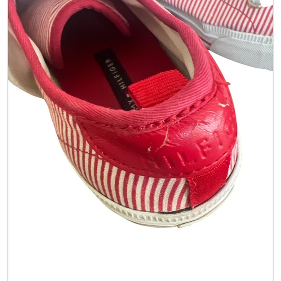 Tommy Hilfiger Red and White Striped Sneakers - Picture 8 of 8